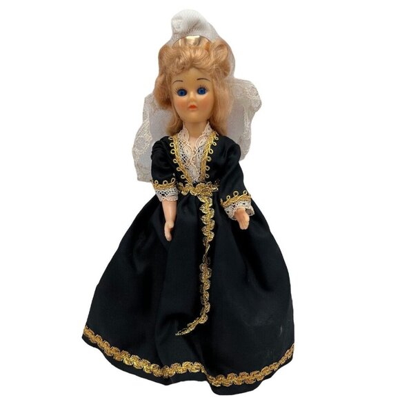 Vintage European Doll Sleepy Eye Souvenir Folk Costume Moveable Plastic - Picture 1 of 8